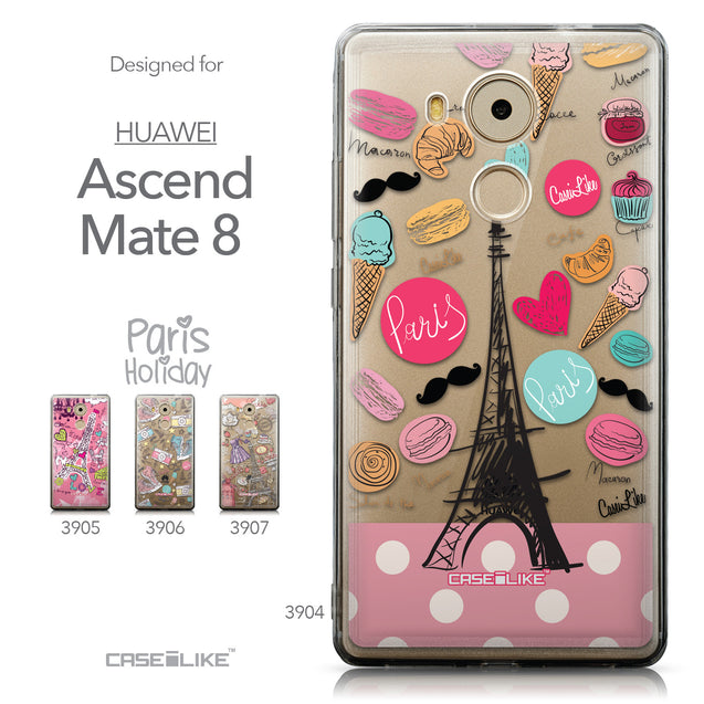 Collection - CASEiLIKE Huawei Mate 8 back cover Paris Holiday 3904