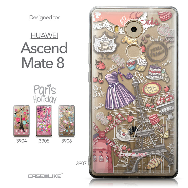 Collection - CASEiLIKE Huawei Mate 8 back cover Paris Holiday 3907