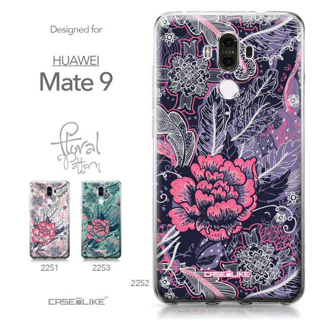 Huawei Mate 9 case Vintage Roses and Feathers Blue 2252 Collection | CASEiLIKE.com