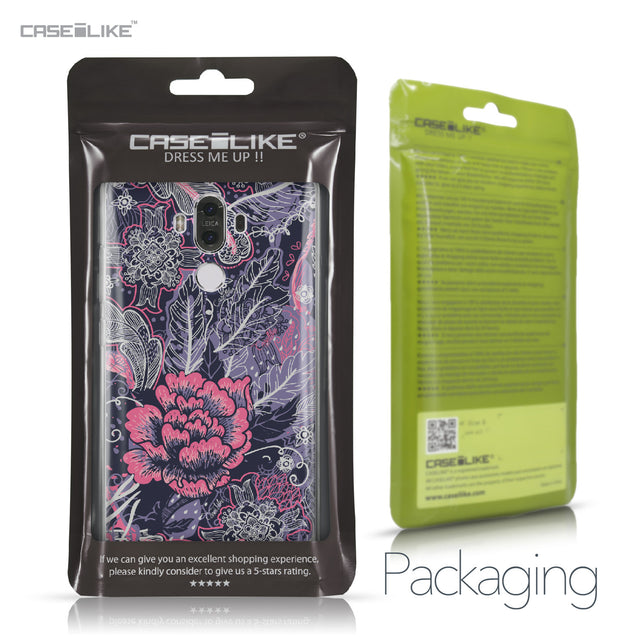 Huawei Mate 9 case Vintage Roses and Feathers Blue 2252 Retail Packaging | CASEiLIKE.com