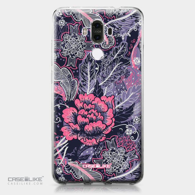 Huawei Mate 9 case Vintage Roses and Feathers Blue 2252 | CASEiLIKE.com