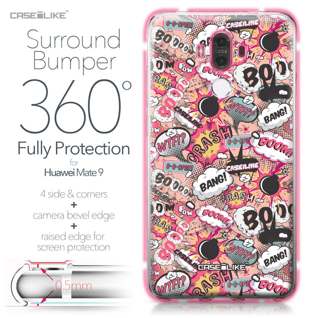 Huawei Mate 9 case Comic Captions Pink 2912 Bumper Case Protection | CASEiLIKE.com