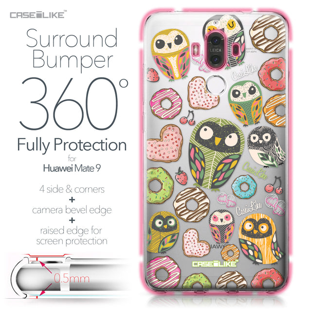 Huawei Mate 9 case Owl Graphic Design 3315 Bumper Case Protection | CASEiLIKE.com