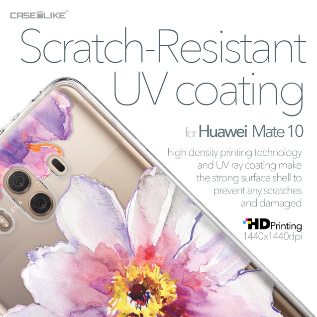 Huawei Mate 10 case Watercolor Floral 2231 with UV-Coating Scratch-Resistant Case | CASEiLIKE.com