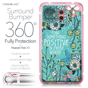 Huawei Mate 10 case Blooming Flowers Turquoise 2249 Bumper Case Protection | CASEiLIKE.com