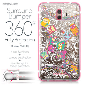 Huawei Mate 10 case Owl Graphic Design 3316 Bumper Case Protection | CASEiLIKE.com