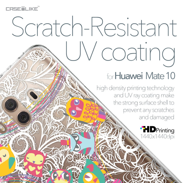 Huawei Mate 10 case Owl Graphic Design 3316 with UV-Coating Scratch-Resistant Case | CASEiLIKE.com