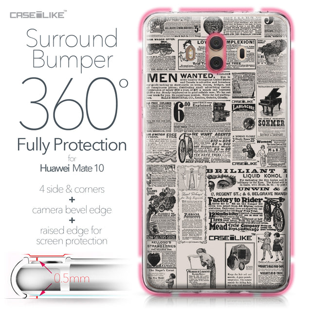 Huawei Mate 10 case Vintage Newspaper Advertising 4818 Bumper Case Protection | CASEiLIKE.com
