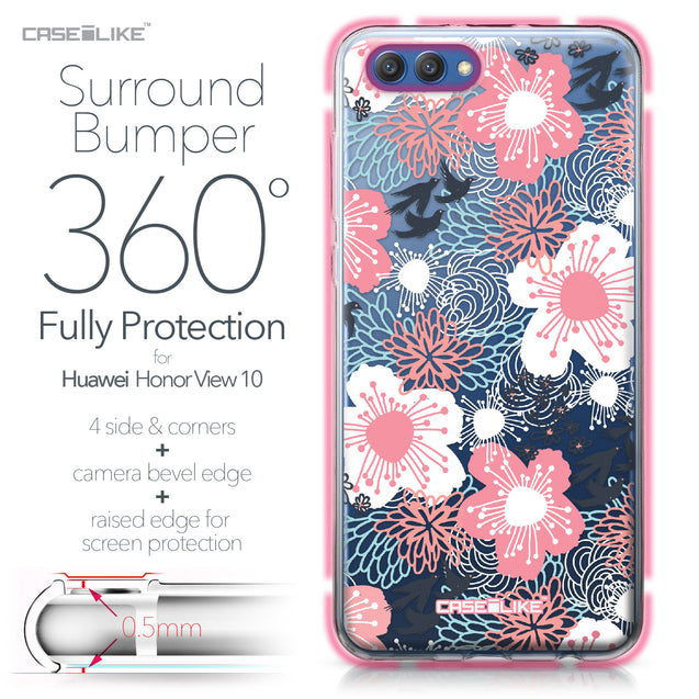 Huawei Honor View 10 case Japanese Floral 2255 Bumper Case Protection | CASEiLIKE.com