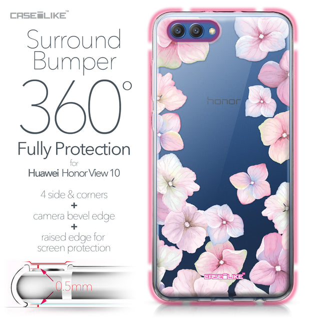 Huawei Honor View 10 case Hydrangea 2257 Bumper Case Protection | CASEiLIKE.com
