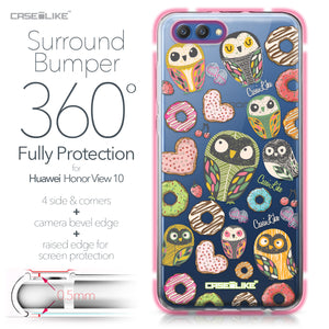 Huawei Honor View 10 case Owl Graphic Design 3315 Bumper Case Protection | CASEiLIKE.com