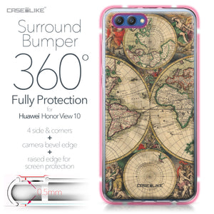 Huawei Honor View 10 case World Map Vintage 4607 Bumper Case Protection | CASEiLIKE.com