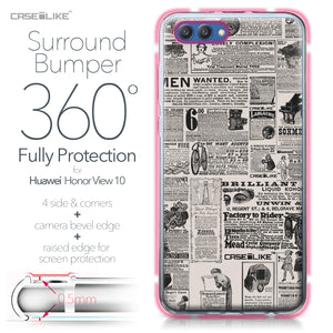 Huawei Honor View 10 case Vintage Newspaper Advertising 4818 Bumper Case Protection | CASEiLIKE.com