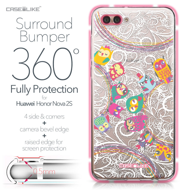 Huawei Nova 2S case Owl Graphic Design 3316 Bumper Case Protection | CASEiLIKE.com
