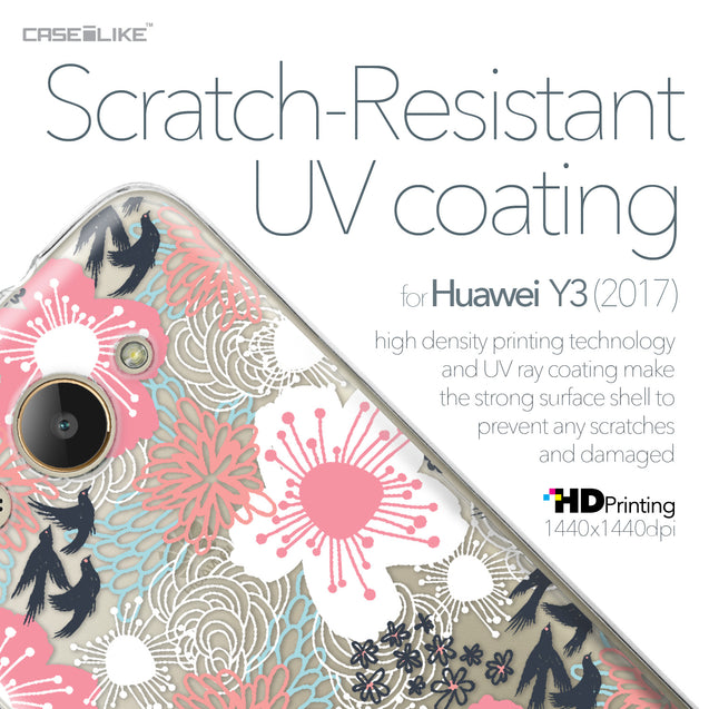 Huawei Y3 2017 case Japanese Floral 2255 with UV-Coating Scratch-Resistant Case | CASEiLIKE.com