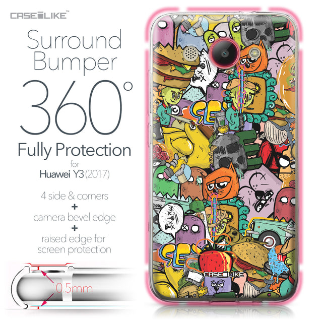 Huawei Y3 2017 case Graffiti 2731 Bumper Case Protection | CASEiLIKE.com
