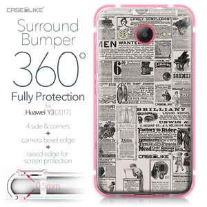 Huawei Y3 2017 case Vintage Newspaper Advertising 4818 Bumper Case Protection | CASEiLIKE.com