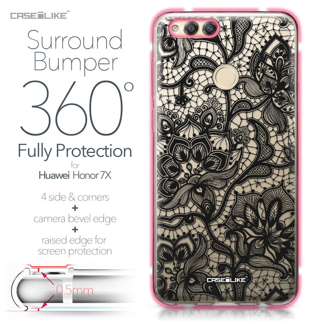 Huawei Honor 7X case Lace 2037 Bumper Case Protection | CASEiLIKE.com