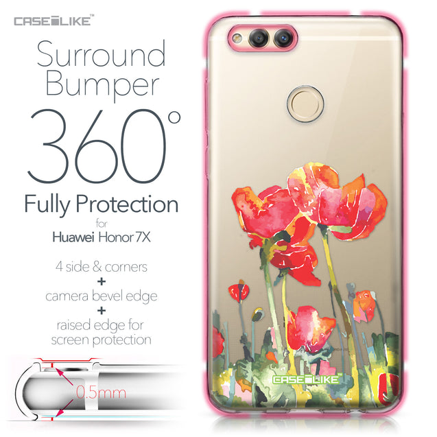 Huawei Honor 7X case Watercolor Floral 2230 Bumper Case Protection | CASEiLIKE.com