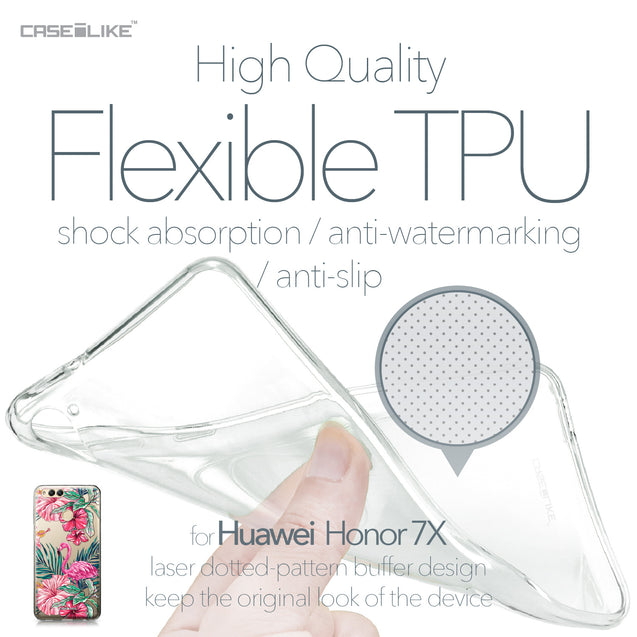 Huawei Honor 7X case Tropical Flamingo 2239 Soft Gel Silicone Case | CASEiLIKE.com