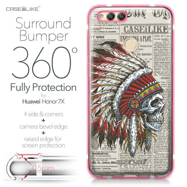 Huawei Honor 7X case Art of Skull 2522 Bumper Case Protection | CASEiLIKE.com