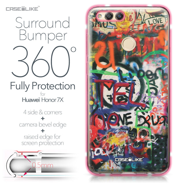 Huawei Honor 7X case Graffiti 2721 Bumper Case Protection | CASEiLIKE.com