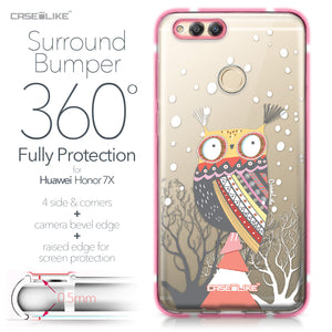 Huawei Honor 7X case Owl Graphic Design 3317 Bumper Case Protection | CASEiLIKE.com