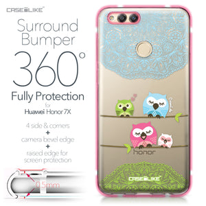 Huawei Honor 7X case Owl Graphic Design 3318 Bumper Case Protection | CASEiLIKE.com