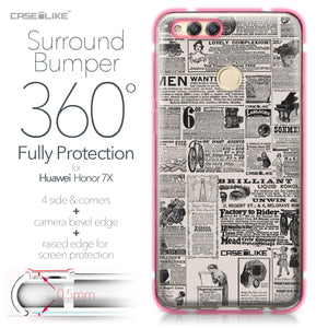 Huawei Honor 7X case Vintage Newspaper Advertising 4818 Bumper Case Protection | CASEiLIKE.com