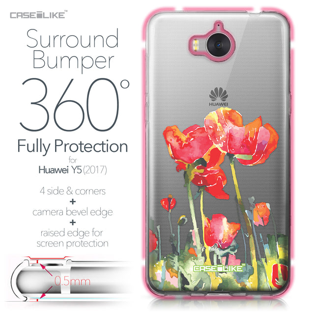Huawei Y5 2017 case Watercolor Floral 2230 Bumper Case Protection | CASEiLIKE.com