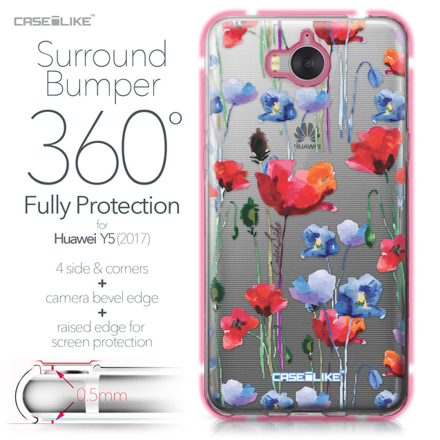 Huawei Y5 2017 case Watercolor Floral 2234 Bumper Case Protection | CASEiLIKE.com