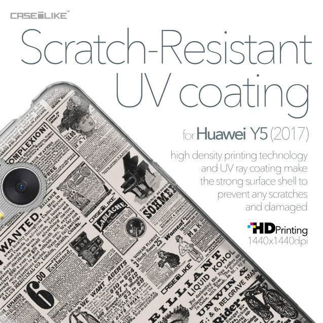 Huawei Y5 2017 case Vintage Newspaper Advertising 4818 with UV-Coating Scratch-Resistant Case | CASEiLIKE.com