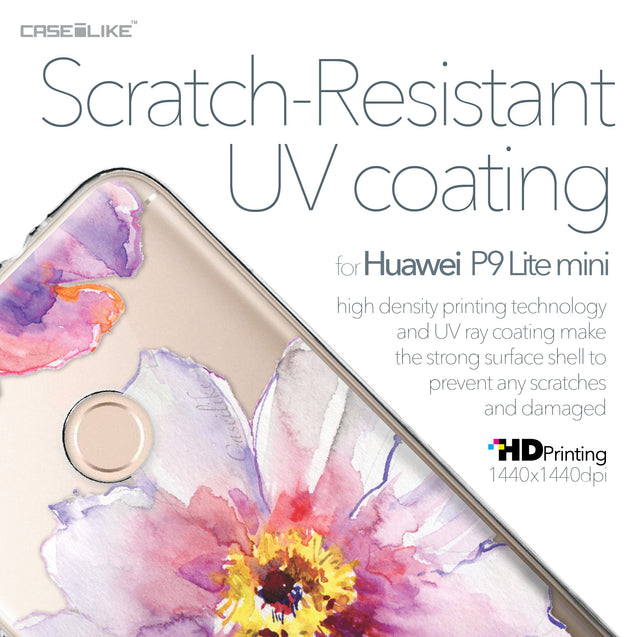 Huawei P9 Lite mini case Watercolor Floral 2231 with UV-Coating Scratch-Resistant Case | CASEiLIKE.com