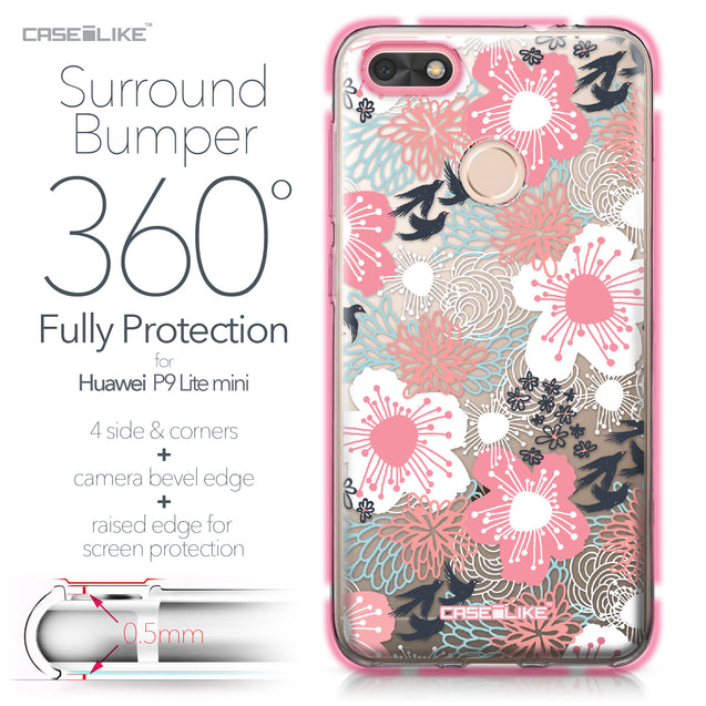Huawei P9 Lite mini case Japanese Floral 2255 Bumper Case Protection | CASEiLIKE.com