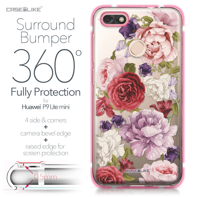Huawei P9 Lite mini case Mixed Roses 2259 Bumper Case Protection | CASEiLIKE.com
