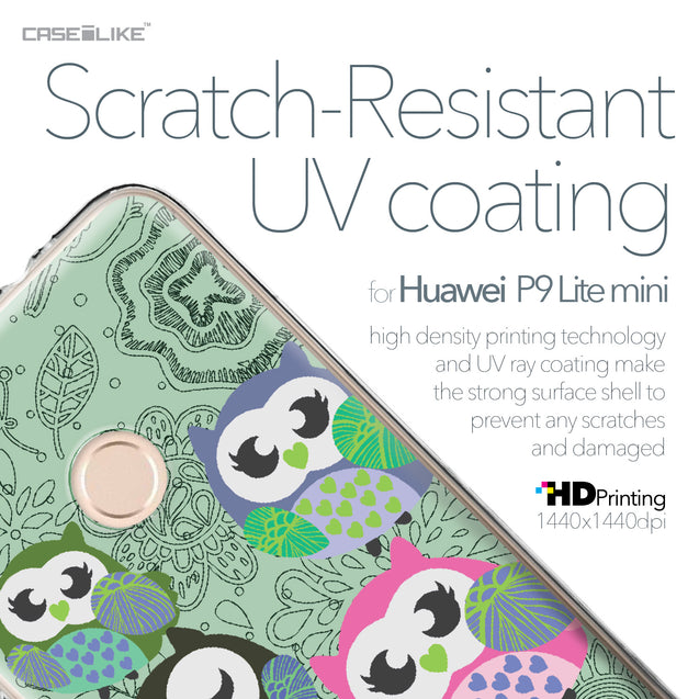Huawei P9 Lite mini case Owl Graphic Design 3313 with UV-Coating Scratch-Resistant Case | CASEiLIKE.com