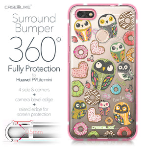 Huawei P9 Lite mini case Owl Graphic Design 3315 Bumper Case Protection | CASEiLIKE.com