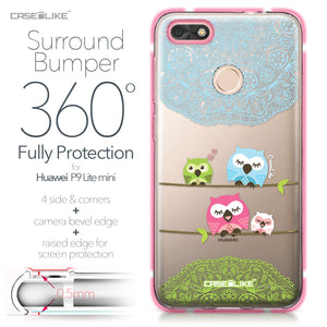 Huawei P9 Lite mini case Owl Graphic Design 3318 Bumper Case Protection | CASEiLIKE.com