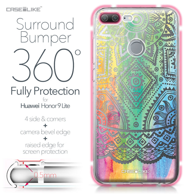Huawei Honor 9 Lite case Indian Line Art 2064 Bumper Case Protection | CASEiLIKE.com