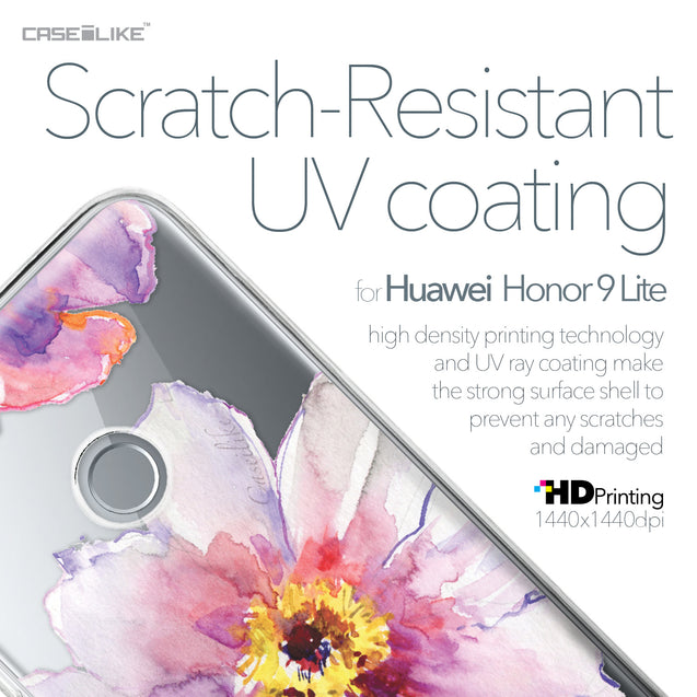 Huawei Honor 9 Lite case Watercolor Floral 2231 with UV-Coating Scratch-Resistant Case | CASEiLIKE.com