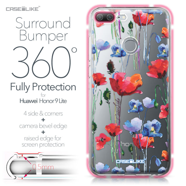 Huawei Honor 9 Lite case Watercolor Floral 2234 Bumper Case Protection | CASEiLIKE.com