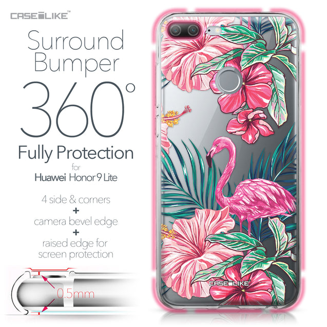 Huawei Honor 9 Lite case Tropical Flamingo 2239 Bumper Case Protection | CASEiLIKE.com