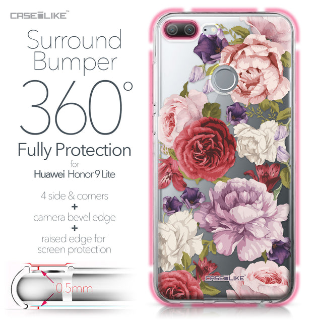 Huawei Honor 9 Lite case Mixed Roses 2259 Bumper Case Protection | CASEiLIKE.com
