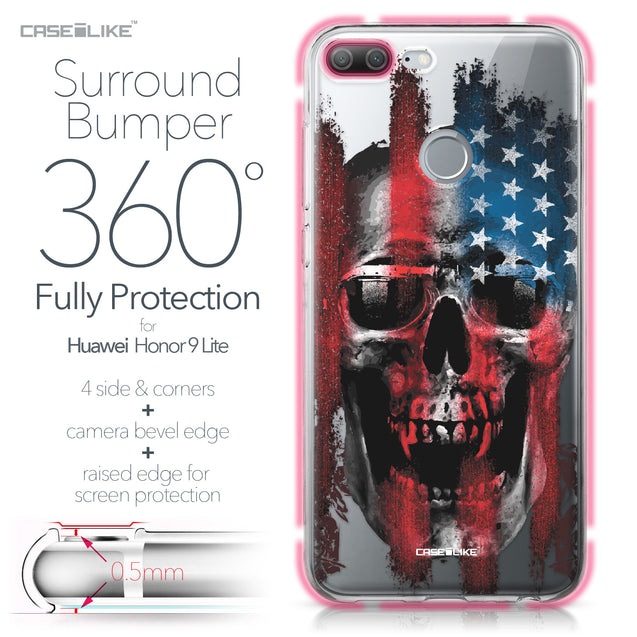 Huawei Honor 9 Lite case Art of Skull 2532 Bumper Case Protection | CASEiLIKE.com