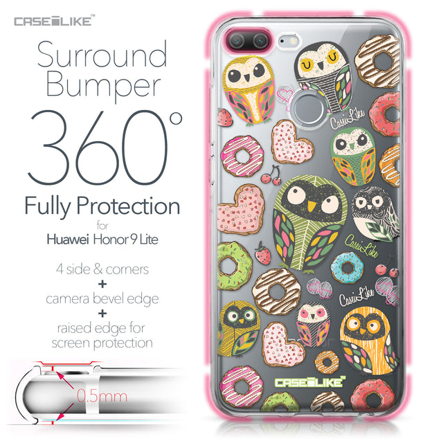 Huawei Honor 9 Lite case Owl Graphic Design 3315 Bumper Case Protection | CASEiLIKE.com