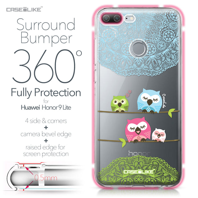 Huawei Honor 9 Lite case Owl Graphic Design 3318 Bumper Case Protection | CASEiLIKE.com