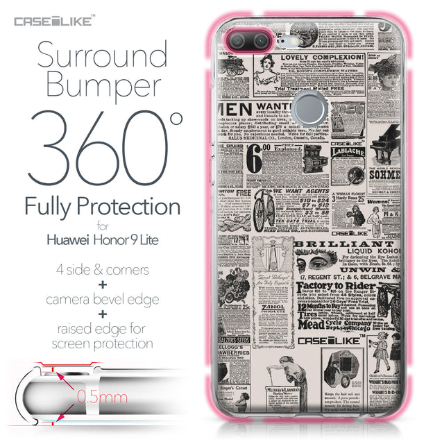 Huawei Honor 9 Lite case Vintage Newspaper Advertising 4818 Bumper Case Protection | CASEiLIKE.com