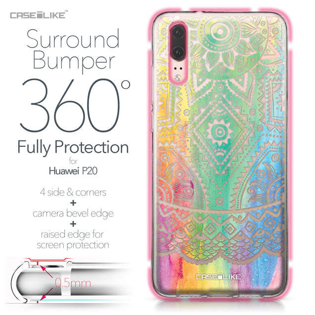 Huawei P20 case Indian Line Art 2064 Bumper Case Protection | CASEiLIKE.com