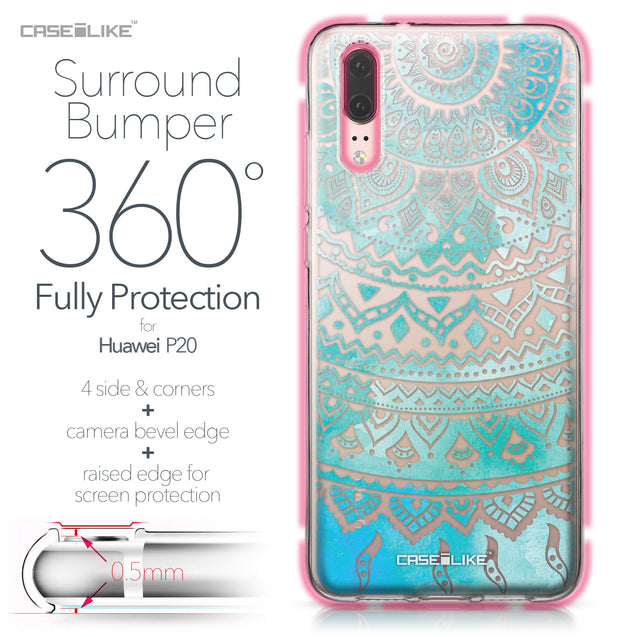Huawei P20 case Indian Line Art 2066 Bumper Case Protection | CASEiLIKE.com