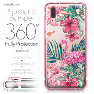 Huawei P20 case Tropical Flamingo 2239 Bumper Case Protection | CASEiLIKE.com